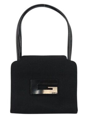 GUCCI Hand Bag Canvas Black 000 0810 Auth bs34708